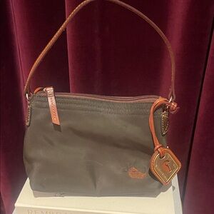 Dooney & Bourke Dark Brown small canvas Shoulder Bag